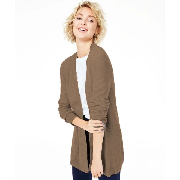 Charters Club Brown Cashmere Cardigan Size Medium Some piling shown in pictures - Picture 1 of 6